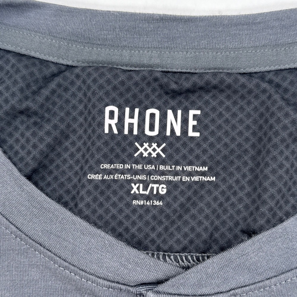 Rhone Mens Henley Shirt XL Gray Merino Wool Long Sleeve Technical Gorpcore - Picture 2 of 8